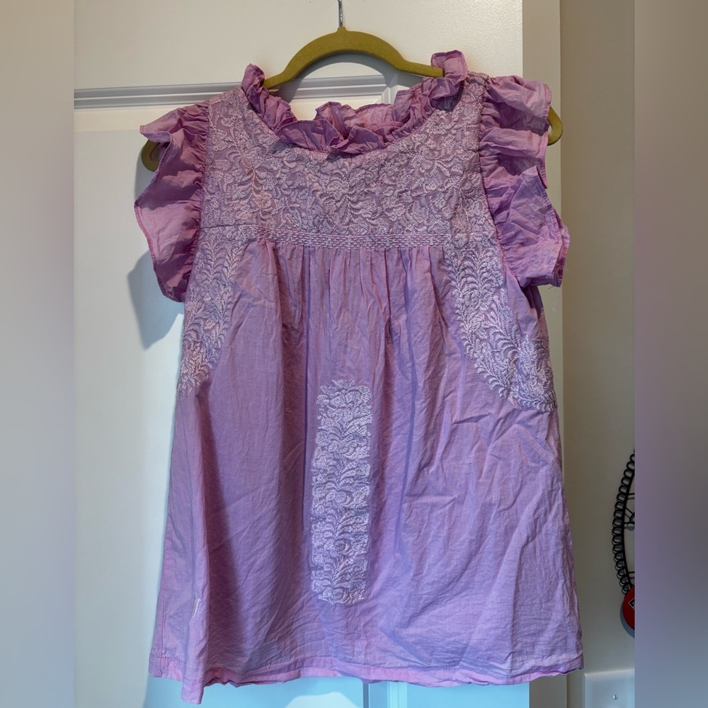 J.Marie Embroidered Lavender Top